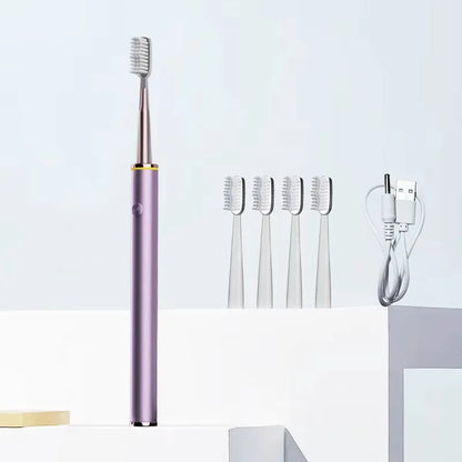 Brosse à Dents Électrique Fine – 4 Têtes Incluses