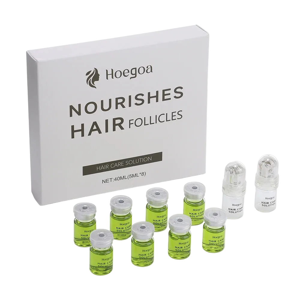 Coffret Ampoules Capillaire Anti-Perte de Cheveux + Dermaroller à Réservoir OFFERT