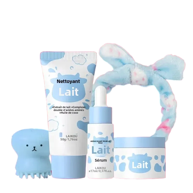 Kit Routine Soins 5PCS Hydratant Lait & Beurre de Karité