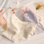 FLOWERY - Lot de 3 Culottes en Coton doux à petite fleur