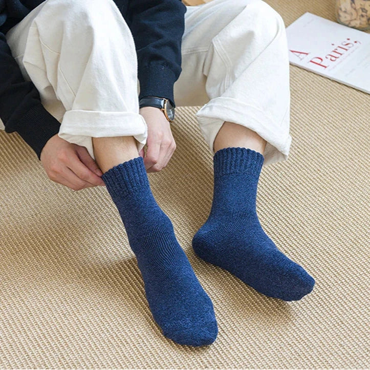 5 Paires de Chaussettes en laine mérinos Chaudes et confortables