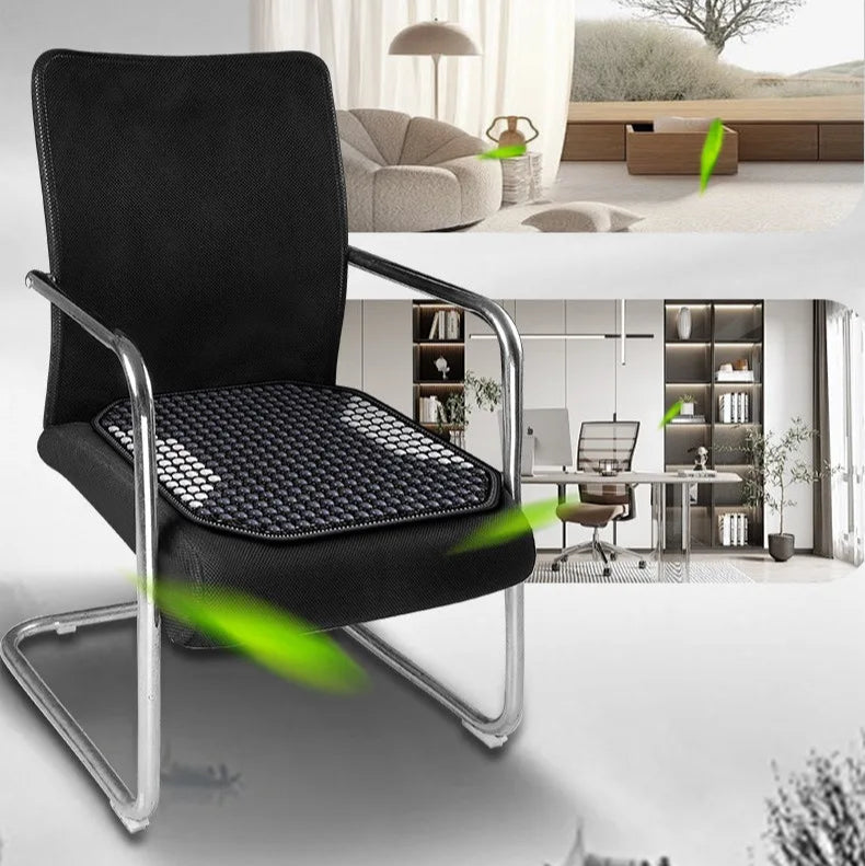 Coussin de Siège Ergonomique en Perles de bois – Anti-Transpiration