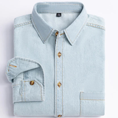 Chemise en Jean à Manches Longues Homme