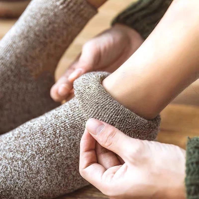 5 Paires de Chaussettes en laine mérinos Chaudes et confortables