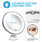 Miroir Grossissant 10x Ajustable à LED)
