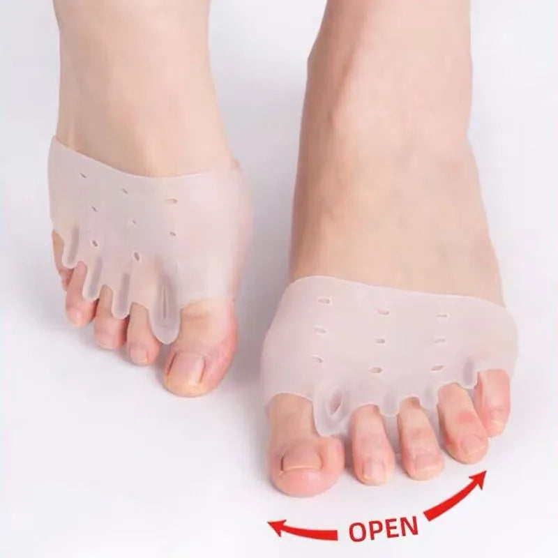 4x Coussinets en Silicone pour l'avant-pied - Alignement des orteils