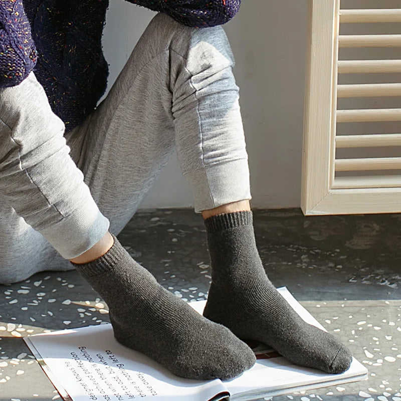 5 Paires de Chaussettes en laine mérinos Chaudes et confortables