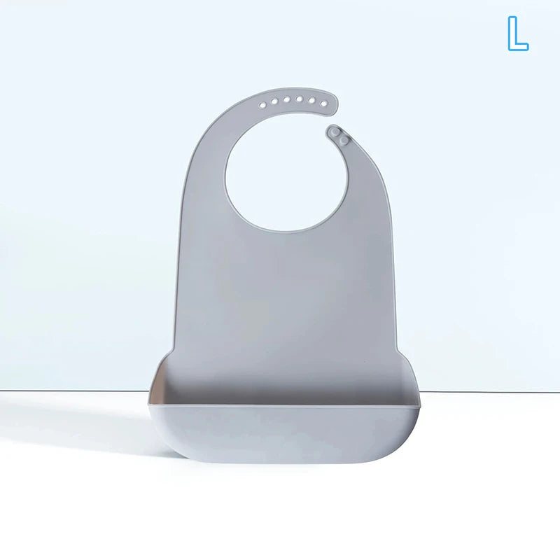 Bavoir Repas Adulte en Silicone – Imperméable & Profond