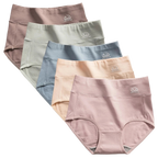 Lot de 5 Culottes Taille en Coton - Ventre Plat & Push-up Fessier