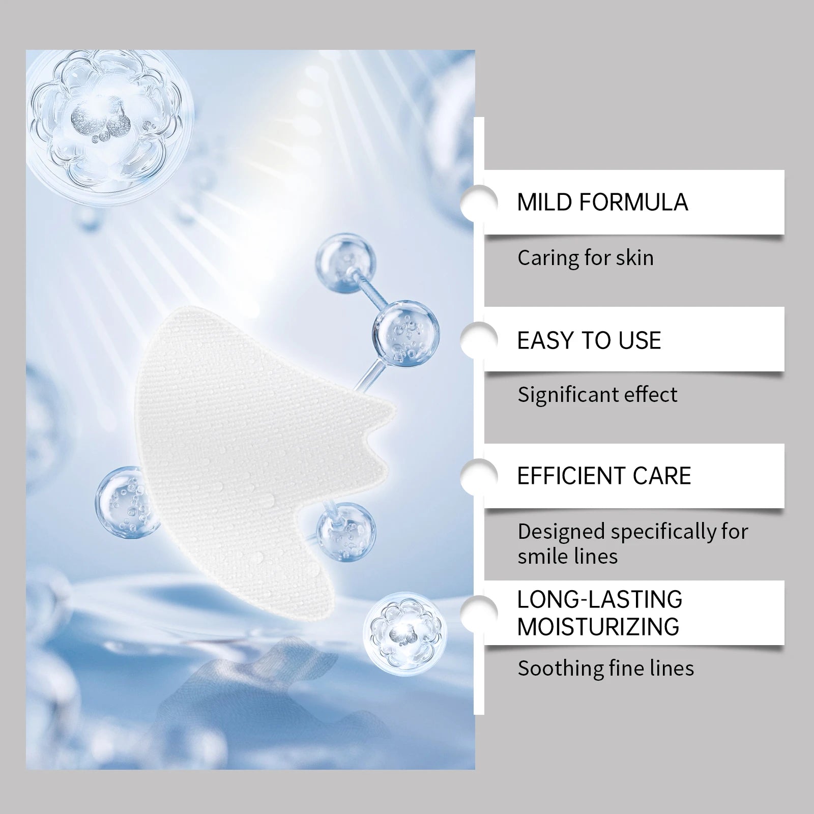 Lot de 24 Patchs HydroGel Anti-Rides du Sourire