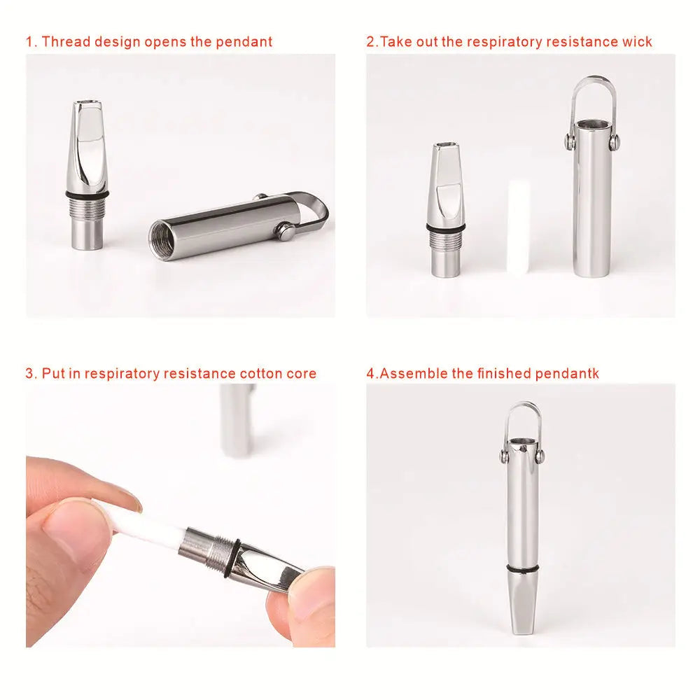 Collier Inhalateur d'Arômes Portable pour Arrêter de Fumer – Diffuseur Personnel Sans Batterie & Sans Vapeur + 3 Recharges OFFERTES