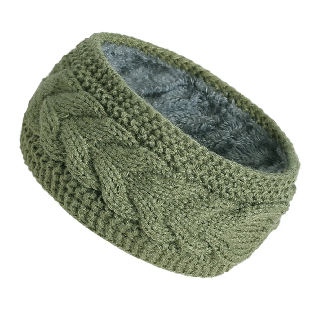 Bandeau KeepWarm Torsadé Doublure Fausse Fourrure Chaude