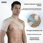 Attelle d’Épaule Respirante & Réglable – Manchon de Compression & Maintien Sportif