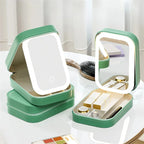 Boîte à Maquillage & Bijoux de Voyage avec Miroir LED