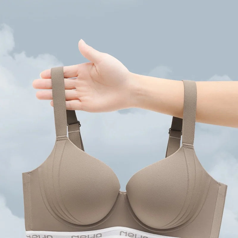 Soutien-gorge en Soie Glacée Sans Couture Effet Push Up