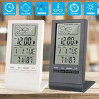 Station Météo d'Intérieur Numérique - Thermomètre, Hygromètre, Horloge & Date