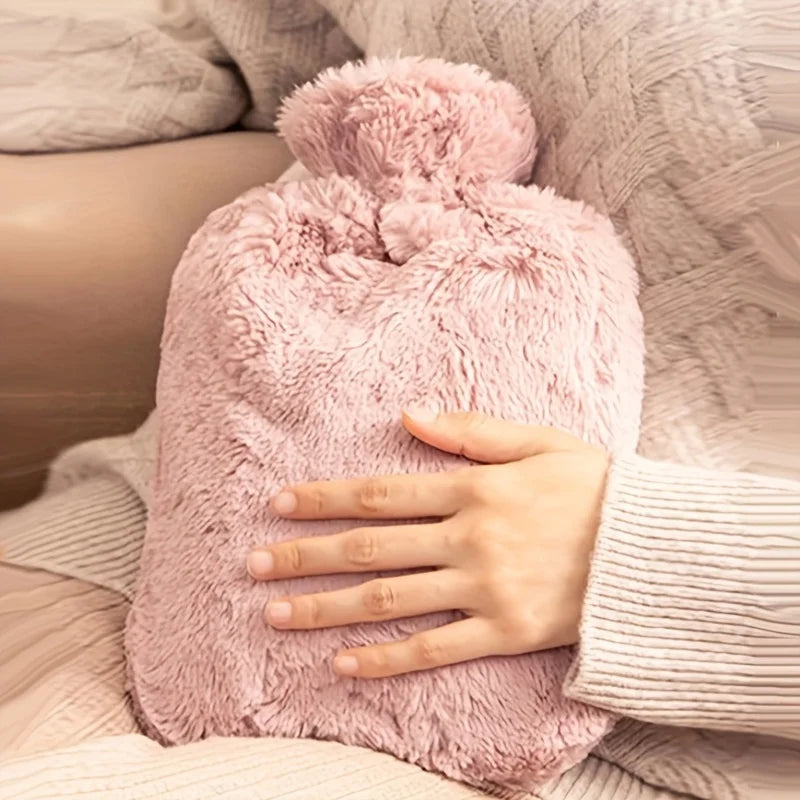 Bouillotte à Eau en Peluche Douce 1L/2L