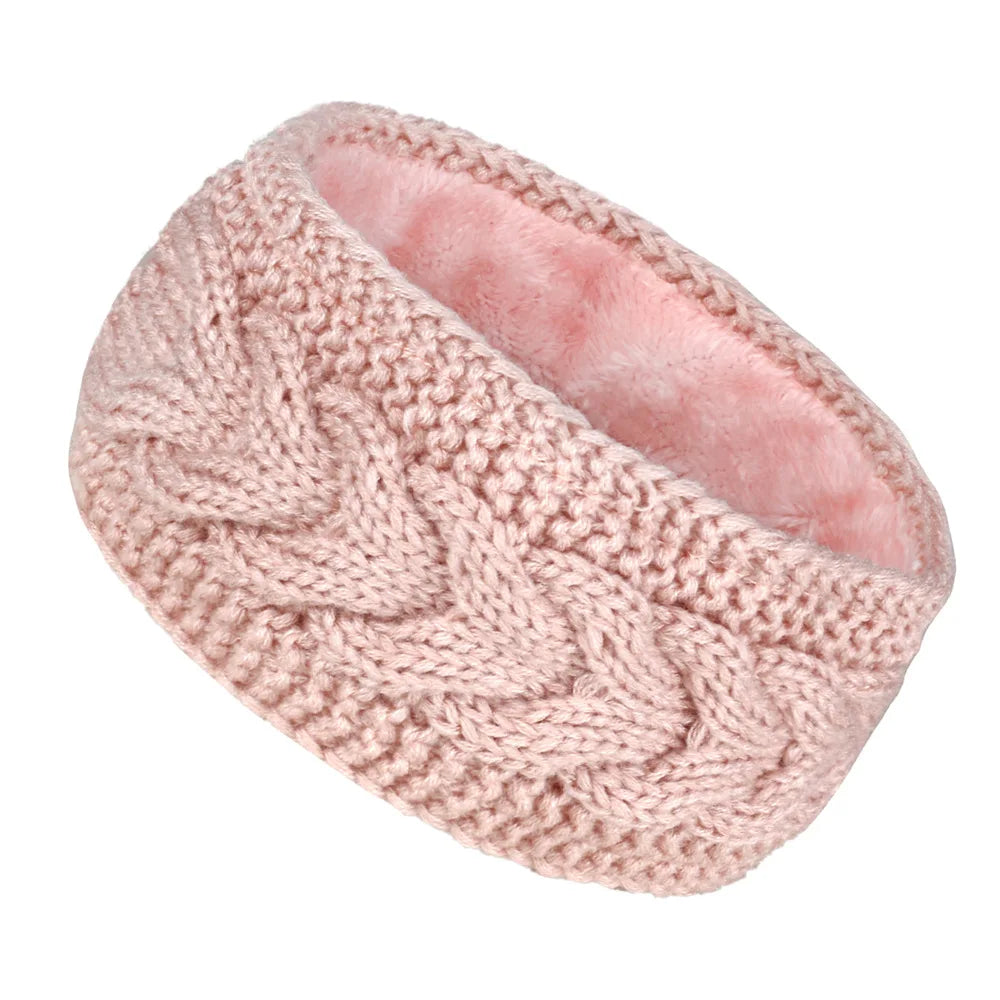 Bandeau KeepWarm Torsadé Doublure Fausse Fourrure Chaude