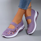 Mocassins en Maille avec Broderie Florale - Printemps