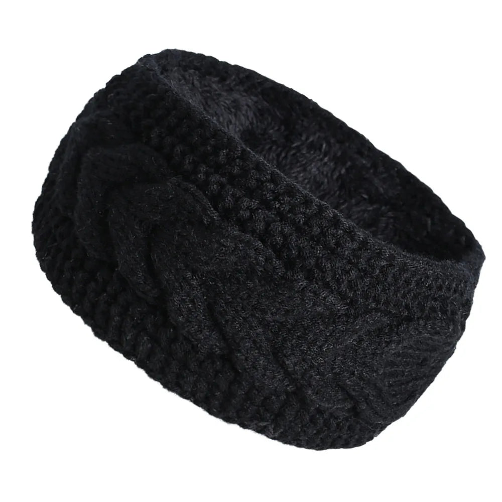 Bandeau KeepWarm Torsadé Doublure Fausse Fourrure Chaude