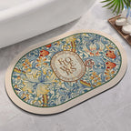 Tapis de Bain Antidérapant à Séchage Ultra-Rapide - Design Floral Élégant