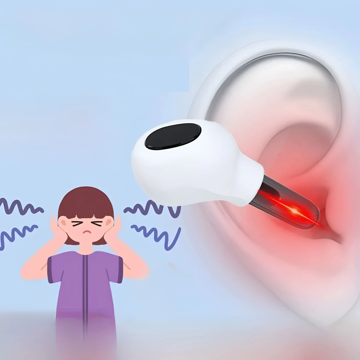 Appareil Otologique Thérapie Infrarouge 650nm - Acouphène, Otite, Surdité...