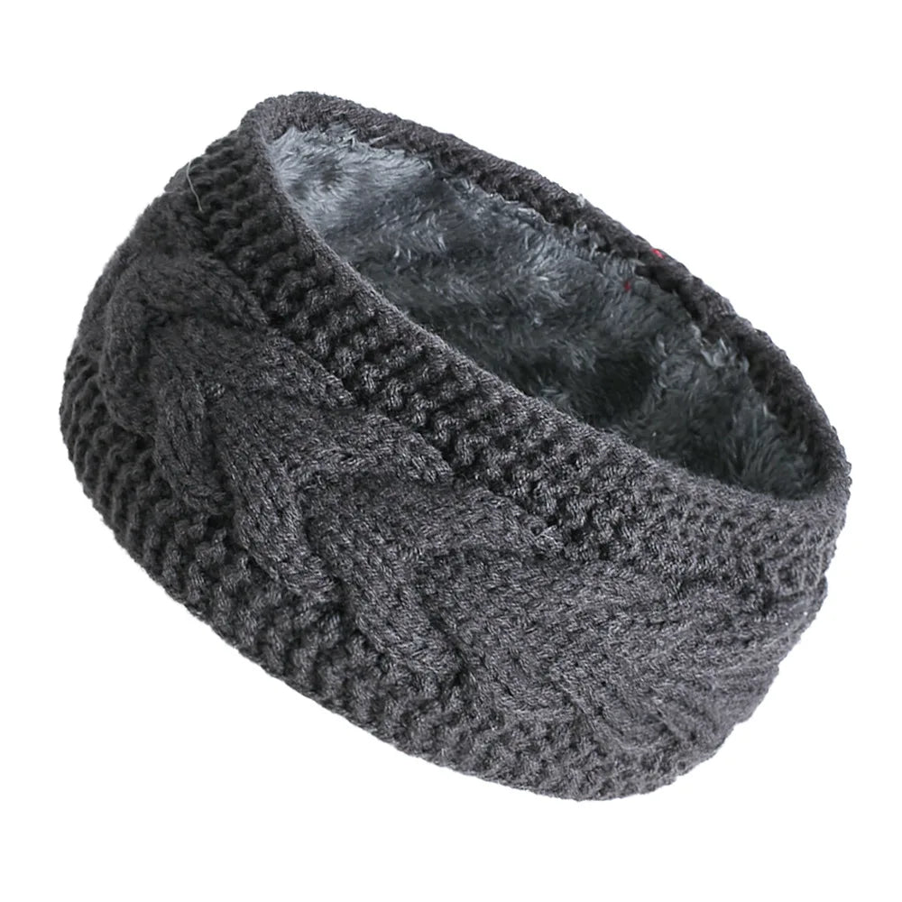 Bandeau KeepWarm Torsadé Doublure Fausse Fourrure Chaude