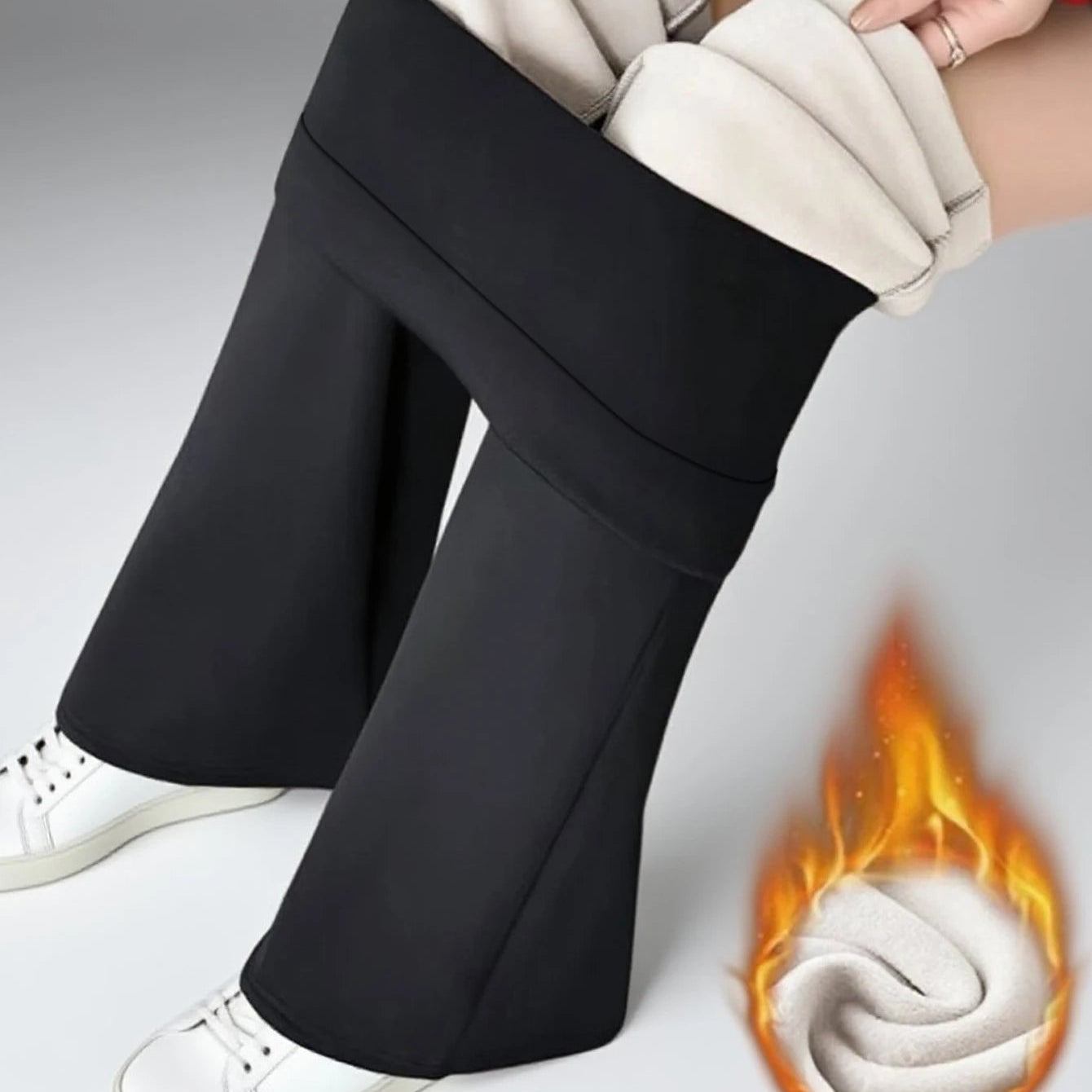 Legging Évasé Large Doublure Polaire