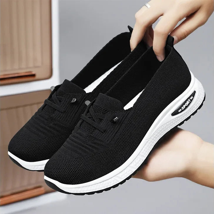 Ballerines en Maille à Faux Lacets Respirantes, Légères & Antidérapantes