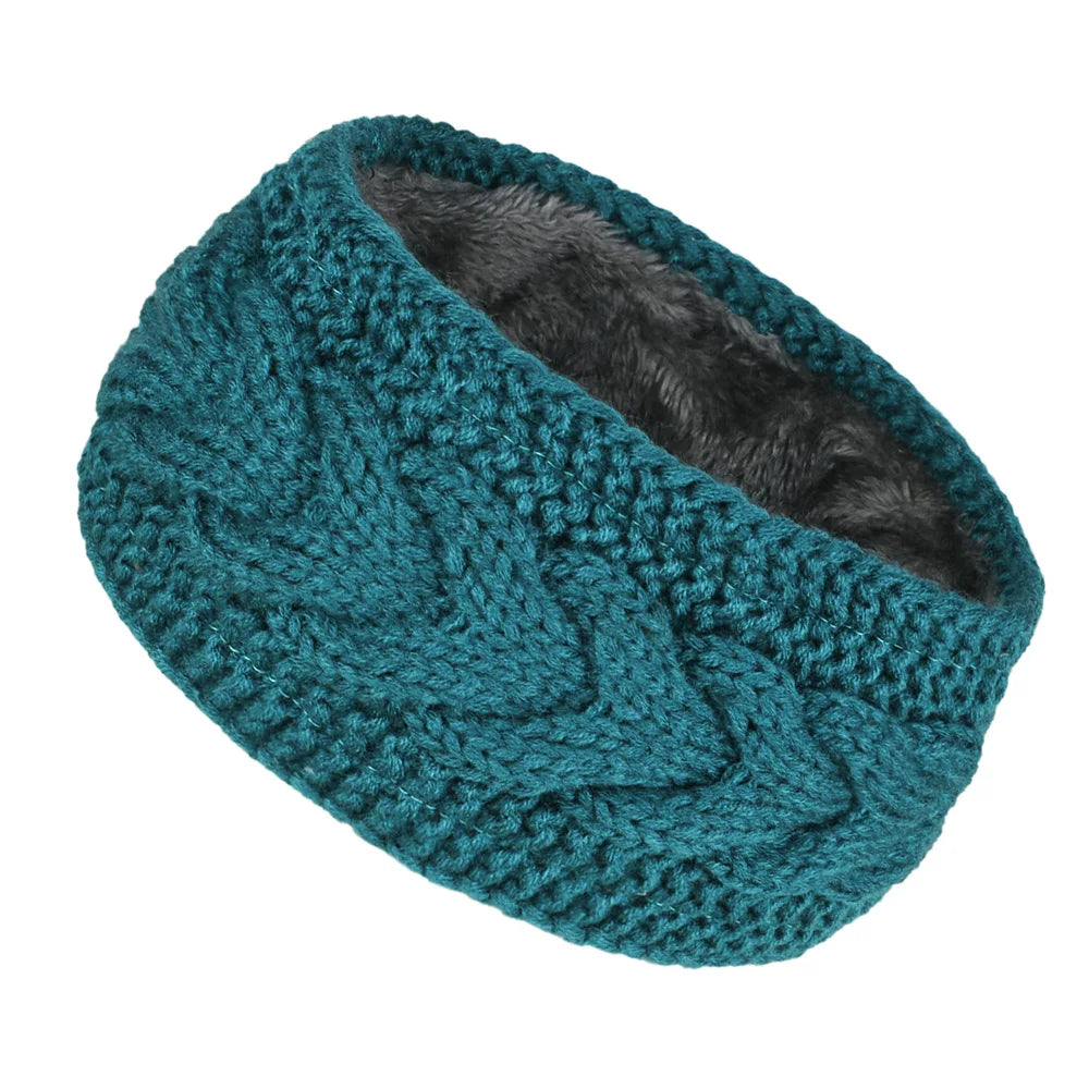 Bandeau KeepWarm Torsadé Doublure Fausse Fourrure Chaude