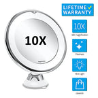 Miroir Grossissant 10x Ajustable à LED)