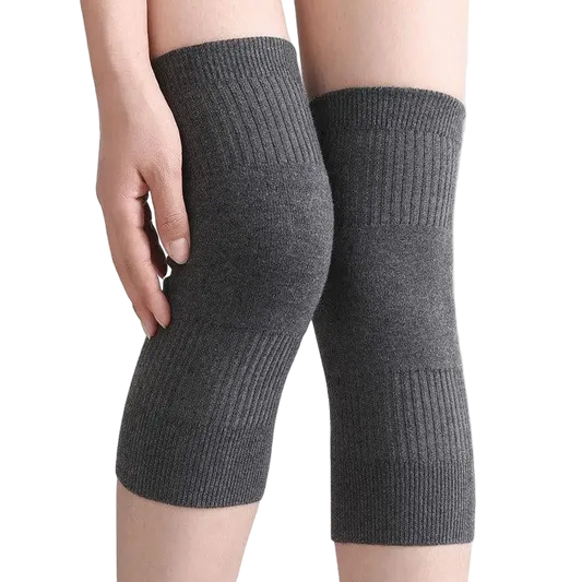 Lot de 2 Genouillères en Laine Chauffantes - Soulage les douleurs