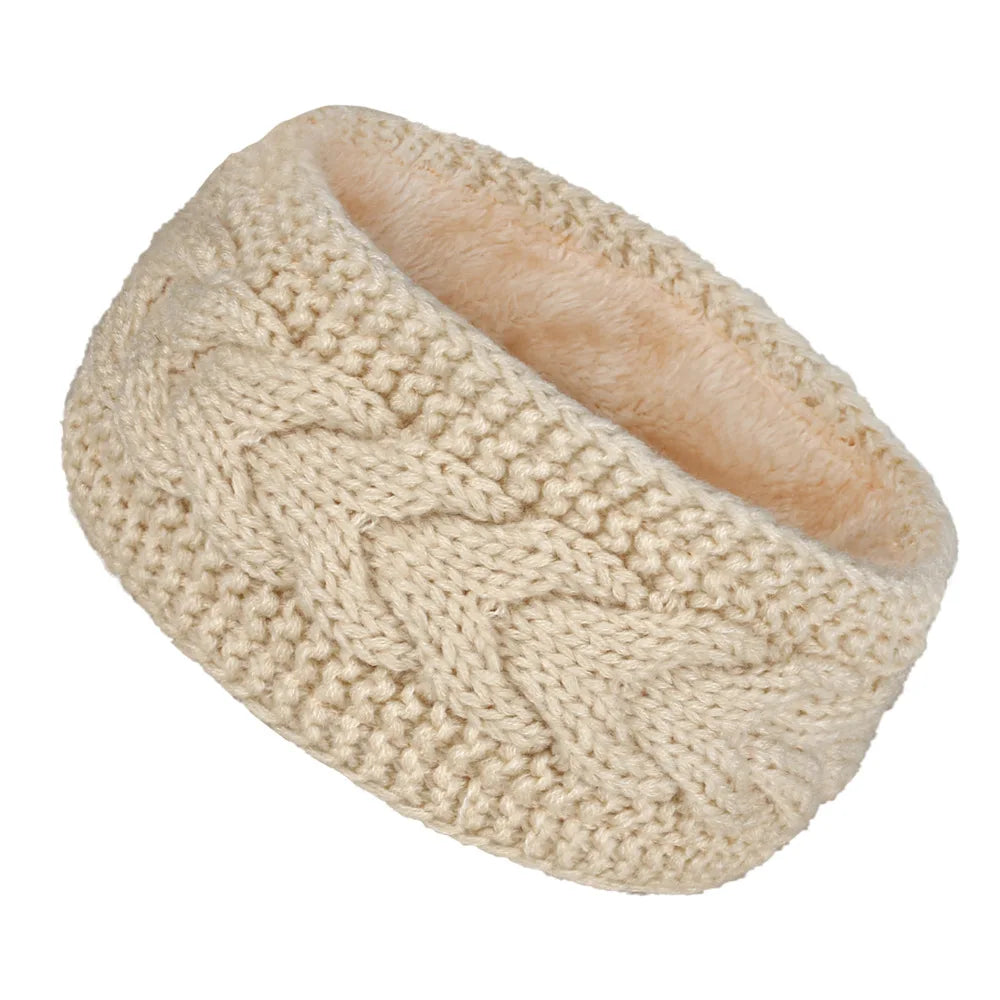 Bandeau KeepWarm Torsadé Doublure Fausse Fourrure Chaude