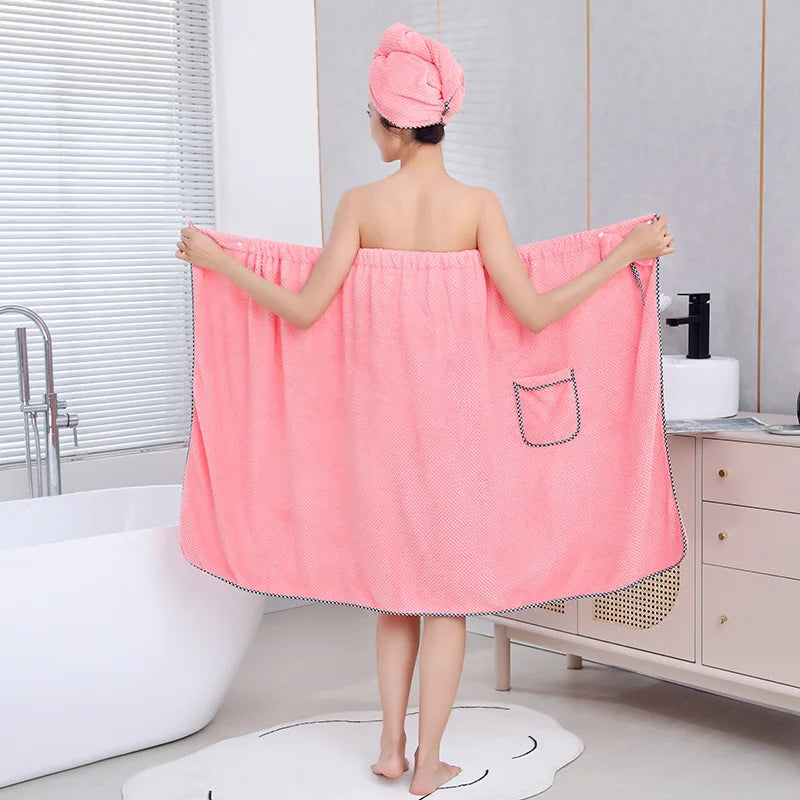 Cocooning Bath - Ensemble 2PCS de Serviettes de Bain Femme