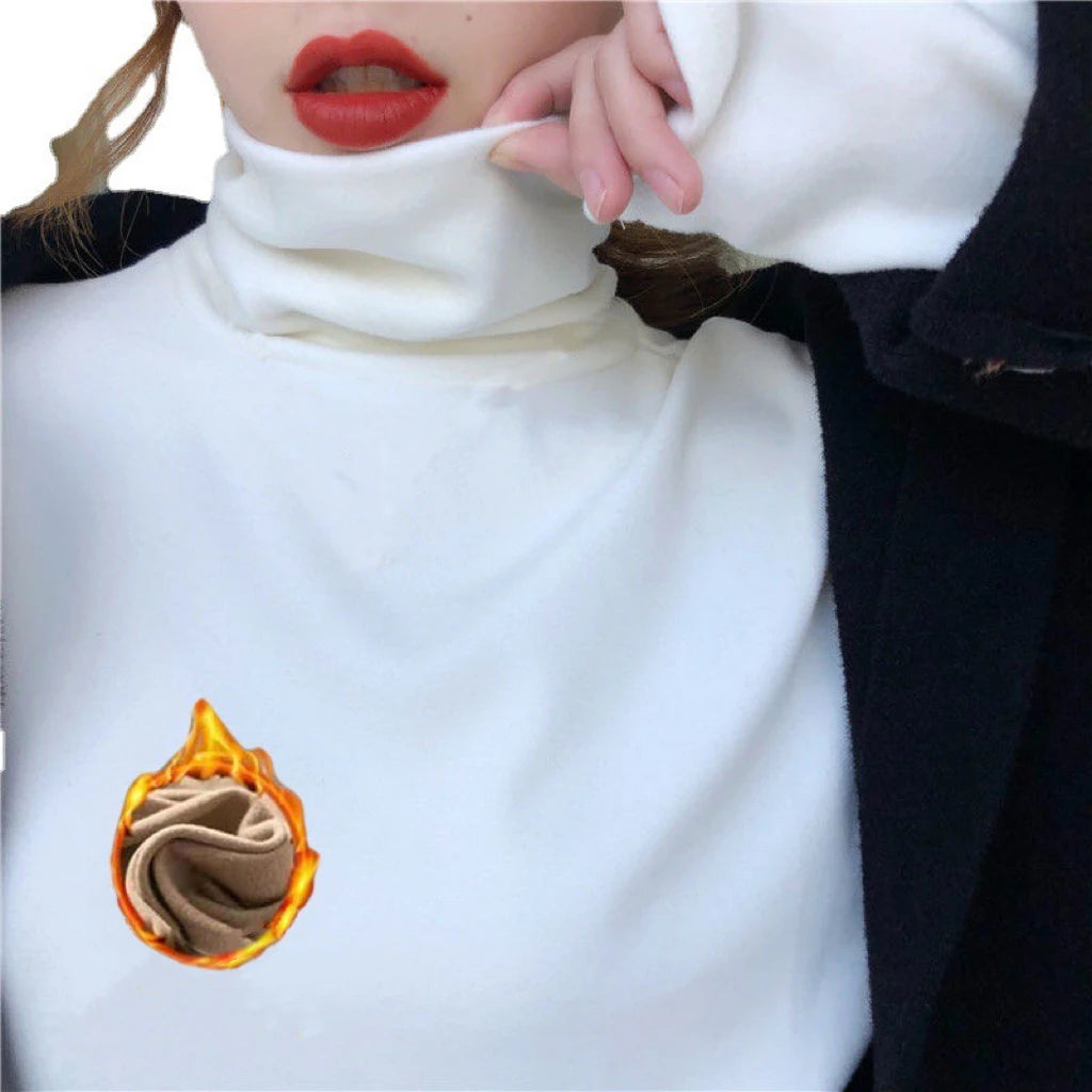 Col Roulé Thermique avec Doublure Polaire - Femme