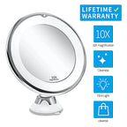 Miroir Grossissant 10x Ajustable à LED)