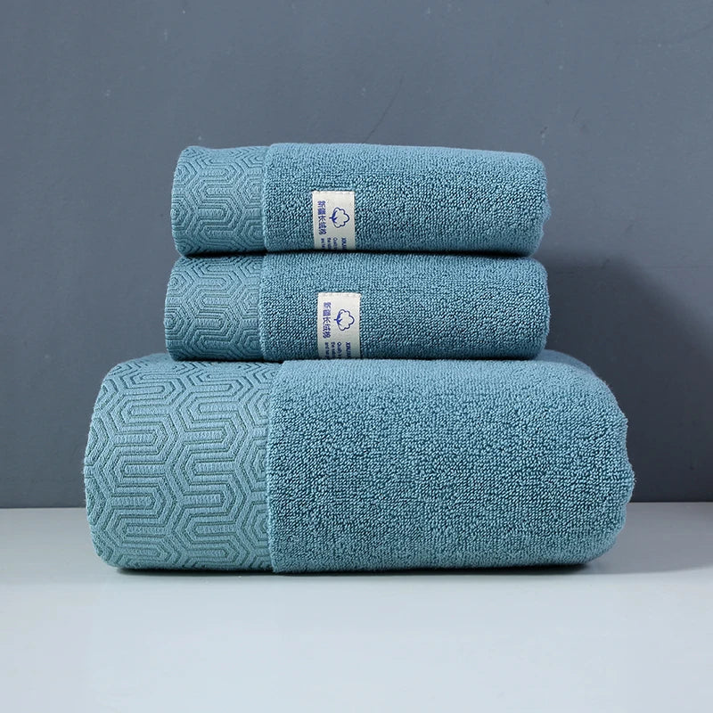 2 Serviettes de Bain Douces & Absorbantes en 100% Coton