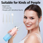Irrigateur Buccal Portable Sans Fil & Rechargeable – 3 Modes, 1500 Pulsations/min + Réservoir 180ML)