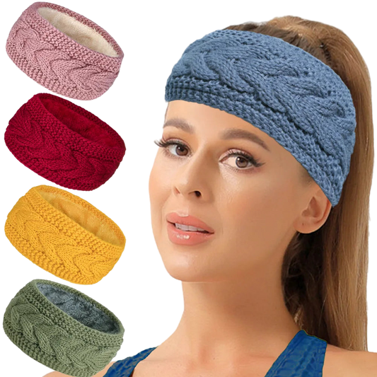 Bandeau KeepWarm Torsadé Doublure Fausse Fourrure Chaude