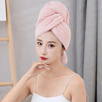 Turban de Bain Super Absorbant avec Bande Élastique - Séchage Express