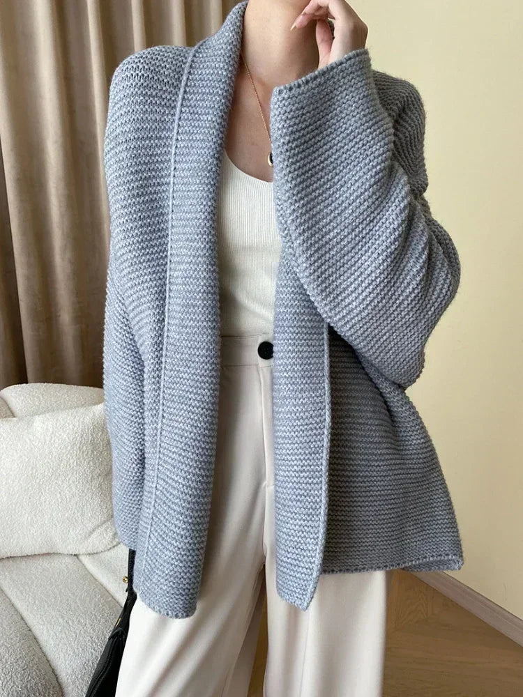 Cardigan en maille avec ceinture à nouer