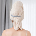 Turban de Bain Super Absorbant avec Bande Élastique - Séchage Express