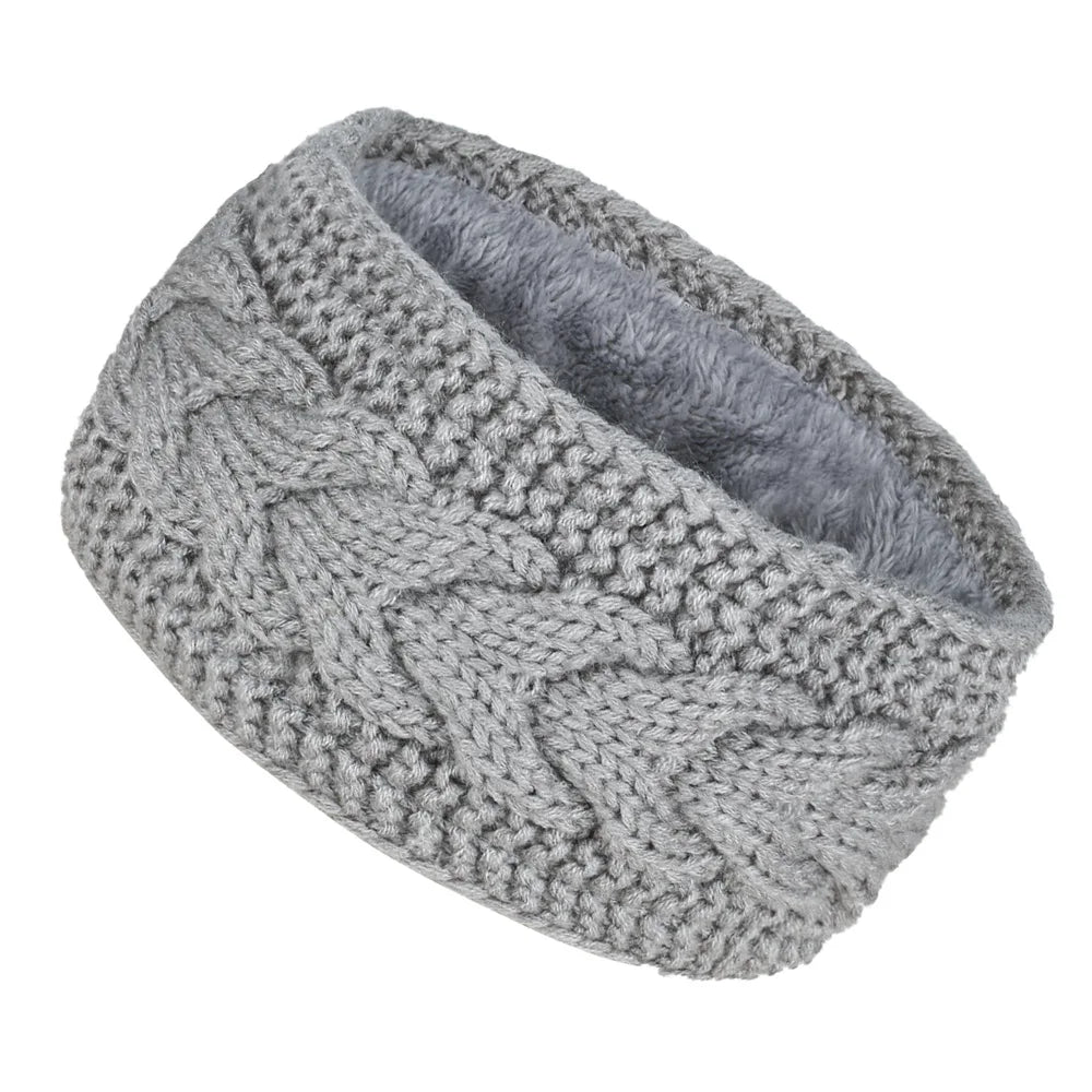 Bandeau KeepWarm Torsadé Doublure Fausse Fourrure Chaude