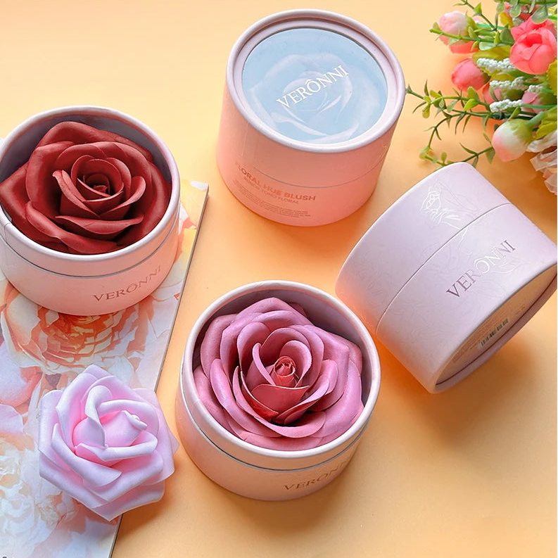 Fard à Joue en Forme de Rose - Idée Cadeau + Pinceau OFFERT