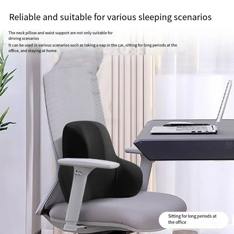 Coussin Soutien Lombaires 2 en 1 à Mémoire de Forme