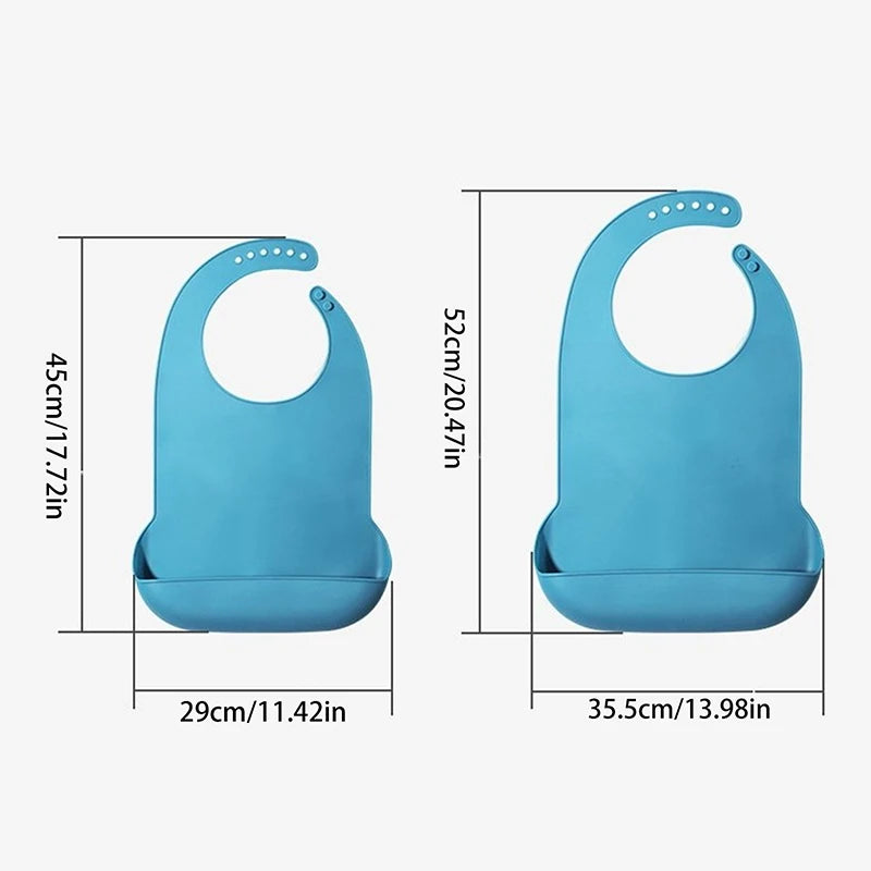 Bavoir Repas Adulte en Silicone – Imperméable & Profond