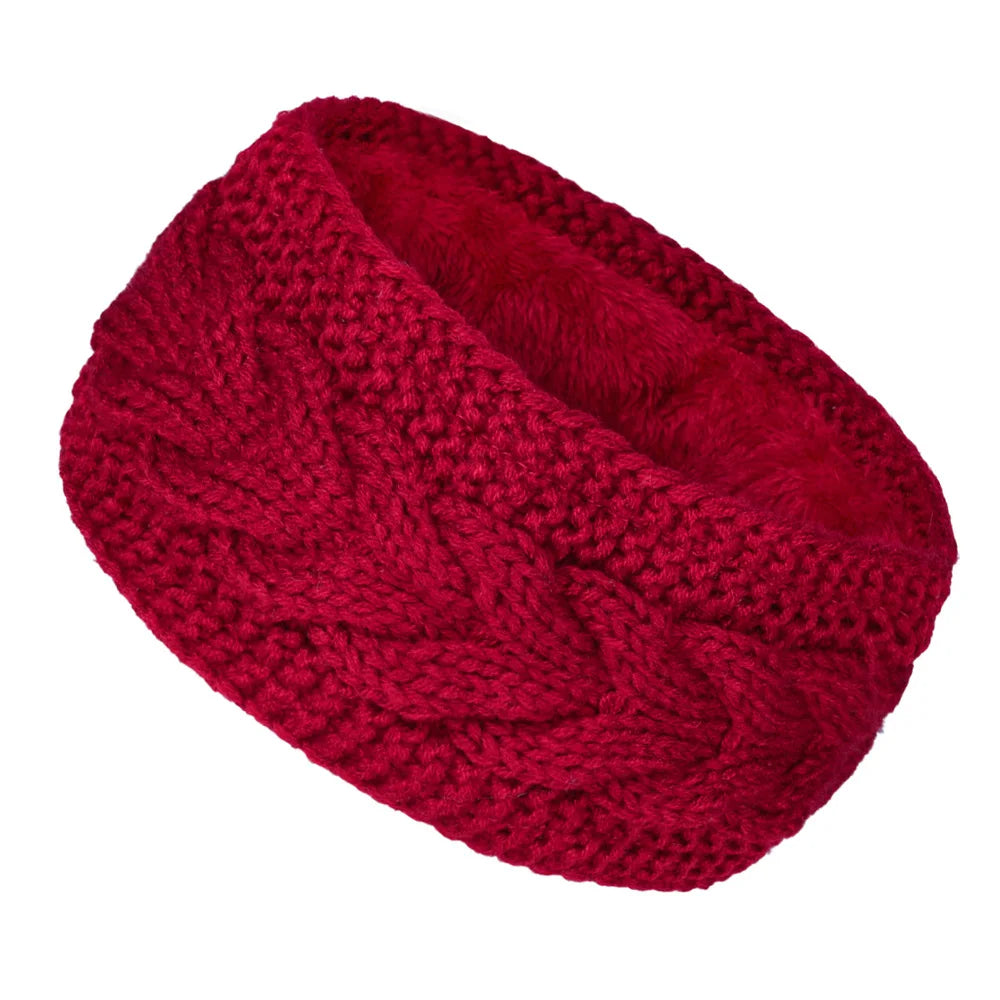 Bandeau KeepWarm Torsadé Doublure Fausse Fourrure Chaude