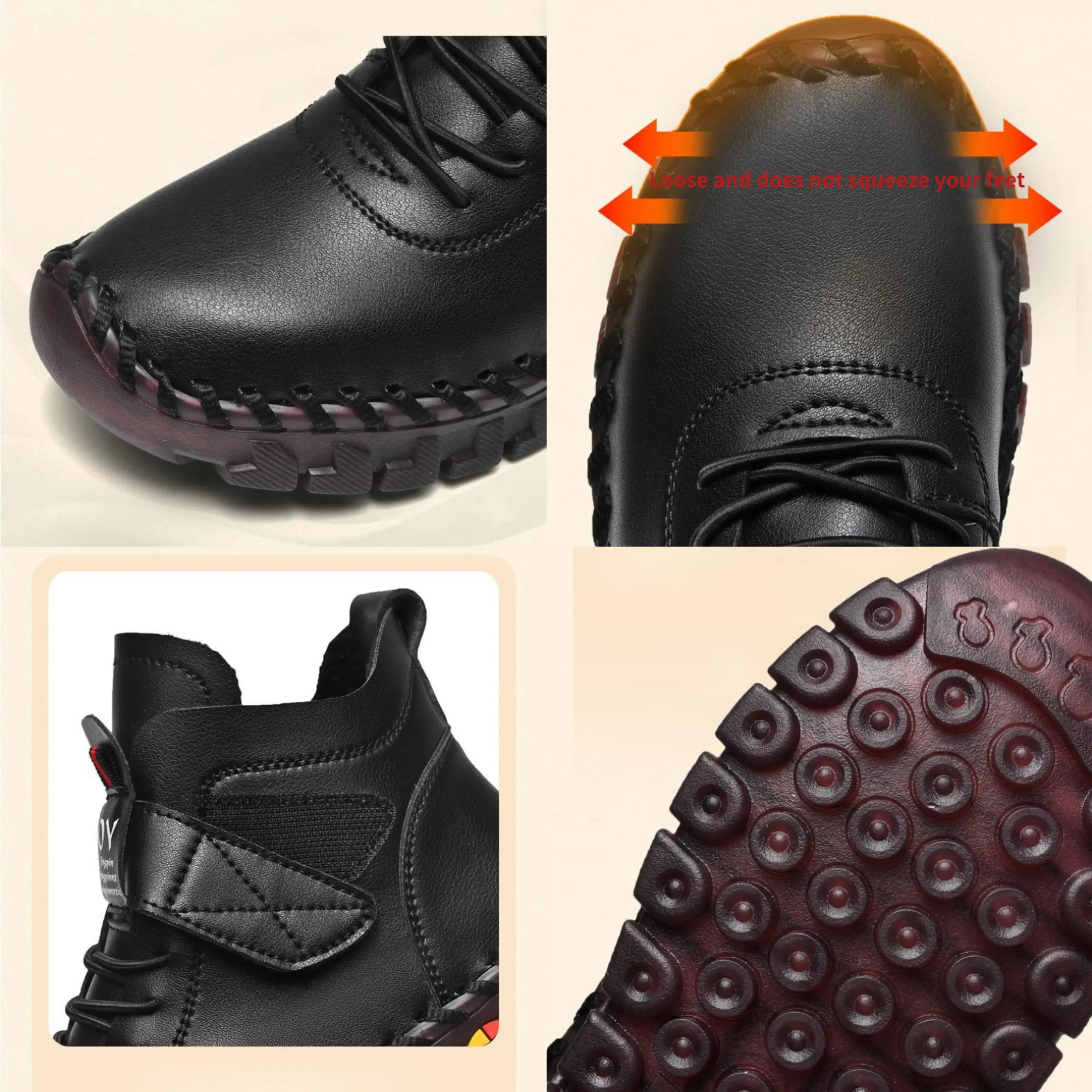 Bottines en SimiliCuir intérieur fourré - Faciles à enfiler
