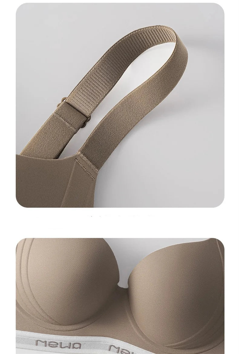 Soutien-gorge en Soie Glacée Sans Couture Effet Push Up