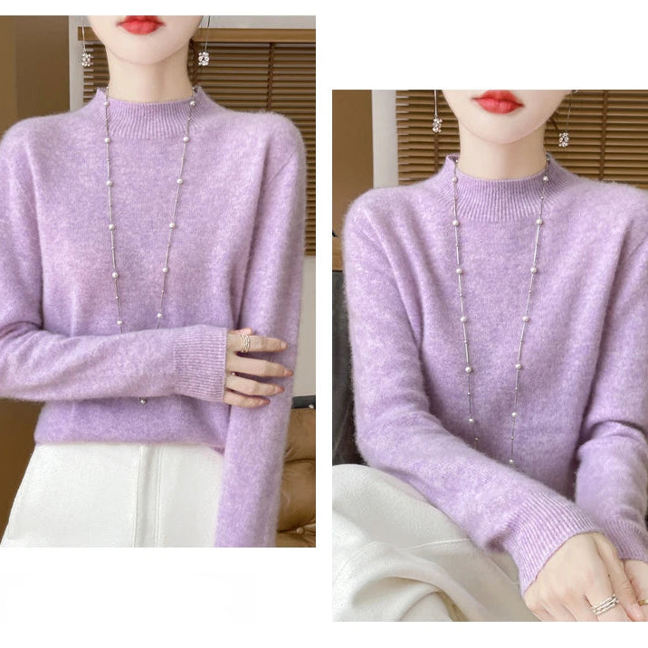 Pull à Col Cheminé 100% Laine Mérinos - 14 Couleurs